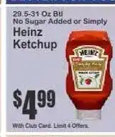 Key Food Heinz Ketchup offer