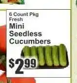Key Food Mini Seedless Cucumbers offer