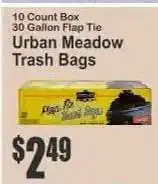 Key Food Urban Meadow Trash Bags offer