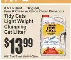 Key Food Tidy Cats Light Weight Clumping Cat Litter offer