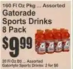 Key Food Gatorade Sports Drinks 8-Pack offer
