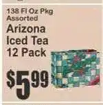 Key Food Arizona Iced Tea 12-Pack offer