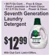 Key Food Seventh Generation Laundry Detergent offer
