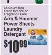 Key Food Arm & Hammer Power Sheets Laundry Detergent offer