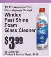 Key Food Windex Fast Shine Foam Glass Cleaner offer