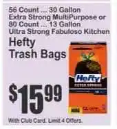 Key Food Hefty Trash Bags offer