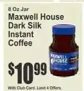 Key Food Maxwell House Dark Silk Instant Coffee offer