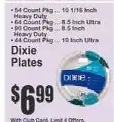 Key Food Dixie Plates offer