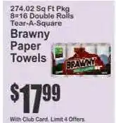 Key Food Brawny Paper Towels offer