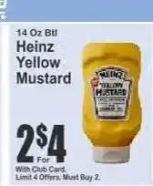 Key Food Heinz Yellow Mustard offer