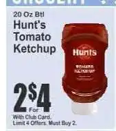Key Food Hunt's Tomato Ketchup offer