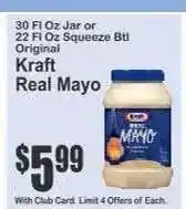 Key Food Kraft Real Mayo offer
