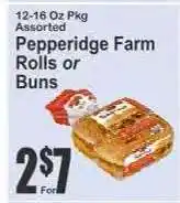 Key Food Pepperidge Farm rolls or buns offer
