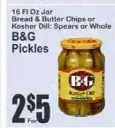 Key Food B&G Pickles offer