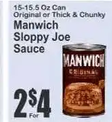 Key Food Manwich sloppy joe sauce offer