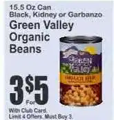 Key Food Green Valley Organic Beans offer