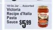 Key Food Victoria Recipe d'Italia Pasta Sauce offer