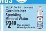 Key Food Gerolsteiner Sparkling Mineral Water offer