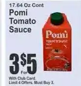 Key Food Pomi tomato sauce offer