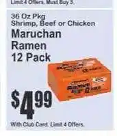 Key Food Maruchan Ramen 12 Pack offer