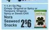 Key Food Nora Seaweed Snacks offer