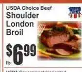 Key Food USDA Choice Beef Shoulder London Broil offer