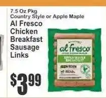 Key Food Al Fresco Chicken Breakfast Sausage Links offer