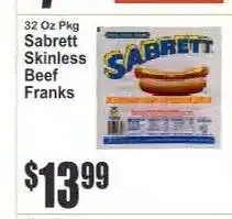 Key Food Sabrett Skinless Beef Franks offer