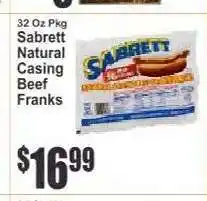 Key Food Sabrett Natural Casing Beef Franks offer