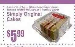 Key Food Simply Original Cakes offer