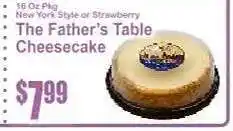 Key Food The Father's Table Cheesecake offer