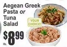 Key Food Aegean Greek Pasta or Tuna Salad offer