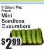 Key Food Mini Seedless Cucumbers offer