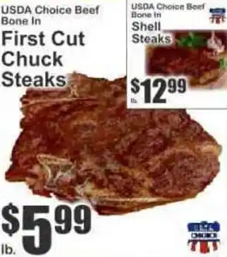 Key Food First Cut Chuck Steaks offer