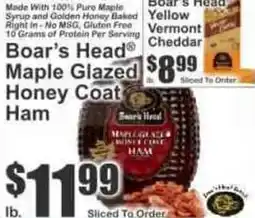Key Food Boar's Head Maple Glazed Honey Coat Ham offer