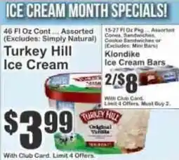 Key Food Turkey Hill Ice Cream offer