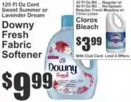 Key Food Downy Fresh Fabric Softener offer