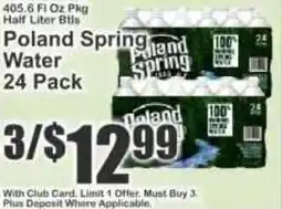 Key Food Poland Spring and Water offer