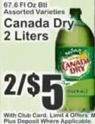 Key Food Canada Dry offer