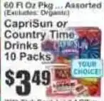 Key Food CapriSun or Country Time Drinks offer