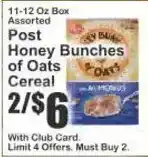 Key Food Honey Bunches of Oats Cereal offer