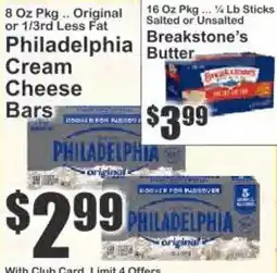 Key Food Philadelphia Butter Cream Cheese Bars offer