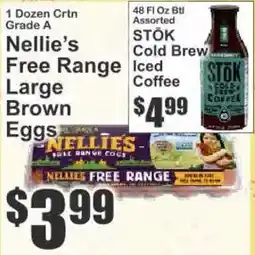 Key Food Nellie's Free Range Iced Brown Eggs offer