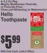 Key Food Hello Toothpaste offer