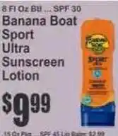 Key Food Banana Boat Sport Ultra Sunscreen Lotion offer