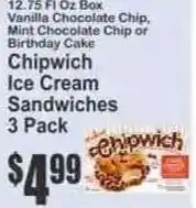 Key Food Chipwich Ice Cream Sandwiches offer