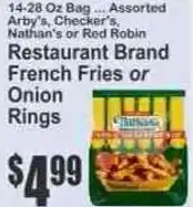 Key Food Restaurant Brand French Fries or Onion Rings offer