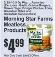 Key Food Morning Star Farms Meatless Products offer