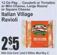 Key Food Italian Village Ravioli offer
