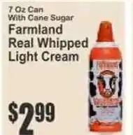 Key Food Farmland Real Whipped Light Cream offer